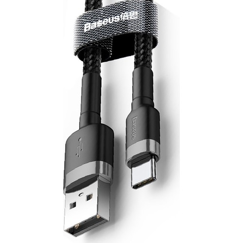 Baseus CATKLF-UG1 Cafule USB Type-C 3 M Hızlı Şarj Kablo Siyah-Gri