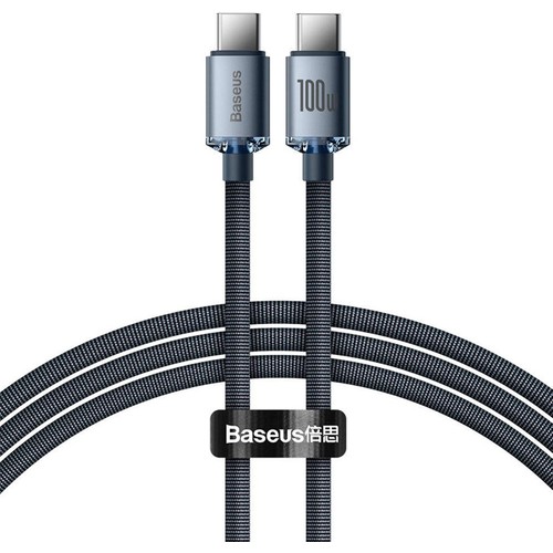 Baseus Crystal Shine 100W Type-C To Type-C Hızlı Şarj Kablo 1.2 mt CAJY000601