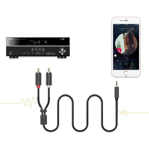 UGREEN 3.5 mm AUX RCA Ses Kablosu, 3 m, 10512