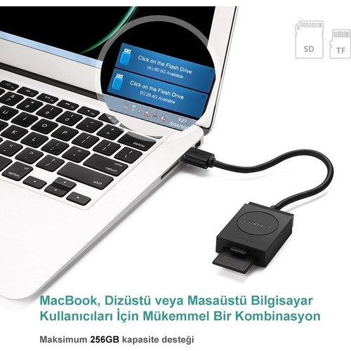 UGREEN 2-in-1 USB 3.0 SD/TF Kart Okuyucu, 20250